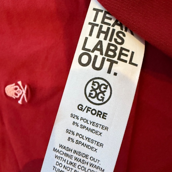 G/Fore Men's XL Embroidered Skull & Tees Tech Jersey Polo MSRP $120 - Picture 7 of 7